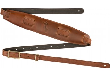 Fender Mustang Leather Saddle Strap - Standard Cognac -  Gitar Askısı