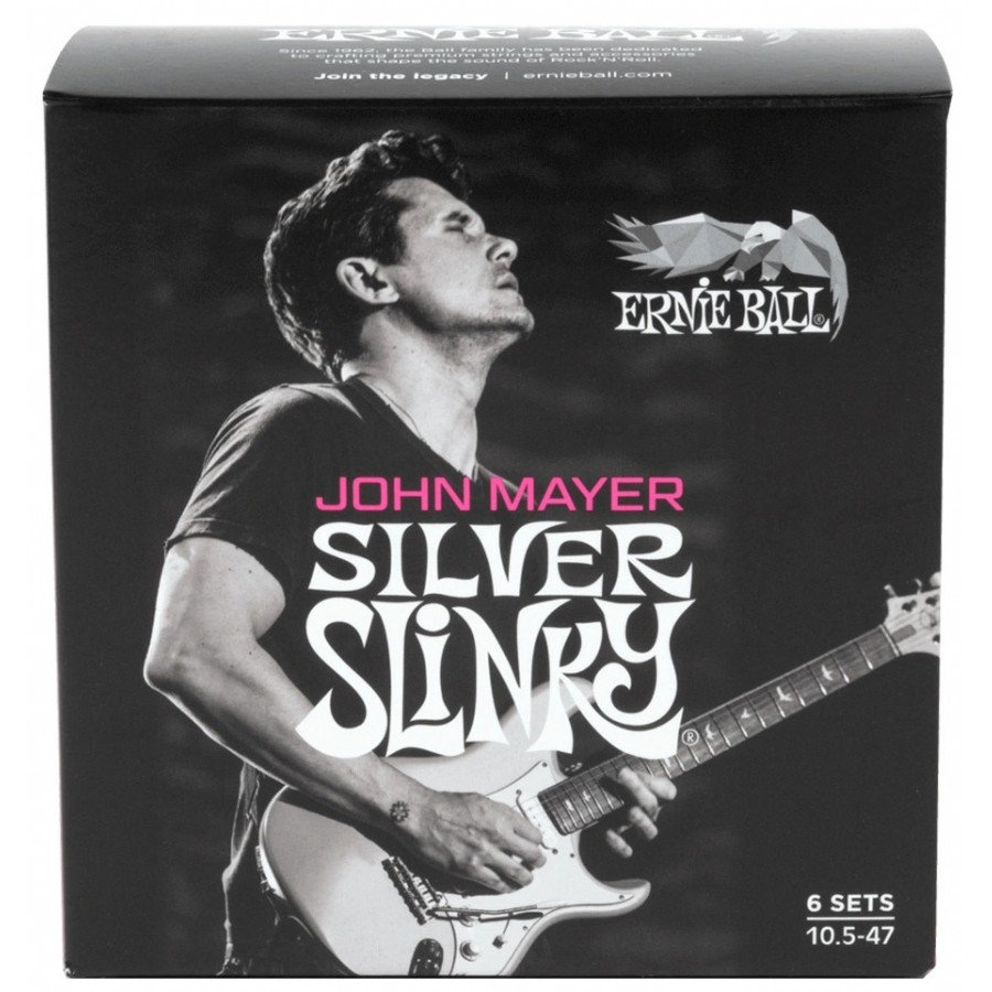 Ernie Ball John Mayer Silver Slinky 105-47 6'lı Paket Gitar Teli