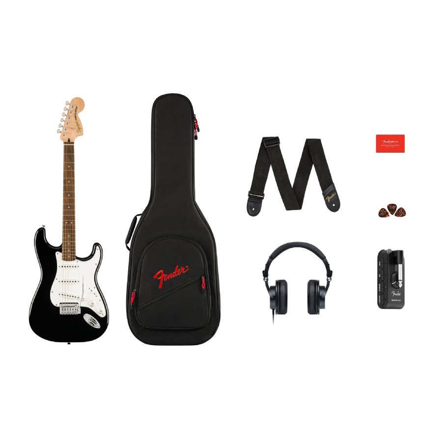 Squier Affinity Series Stratocaster Mustang Micro Pack Elektro Gitar Seti