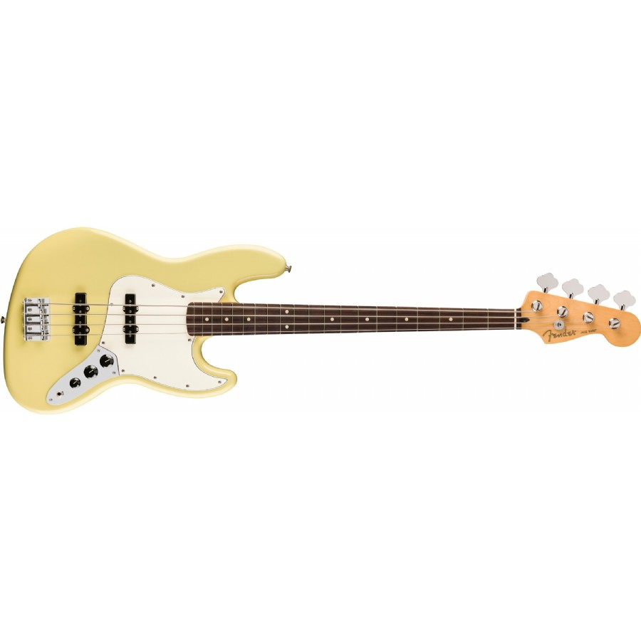 Fender Player II Jazz Bass Hialeah Yellow - Slab Rosewood Bas Gitar