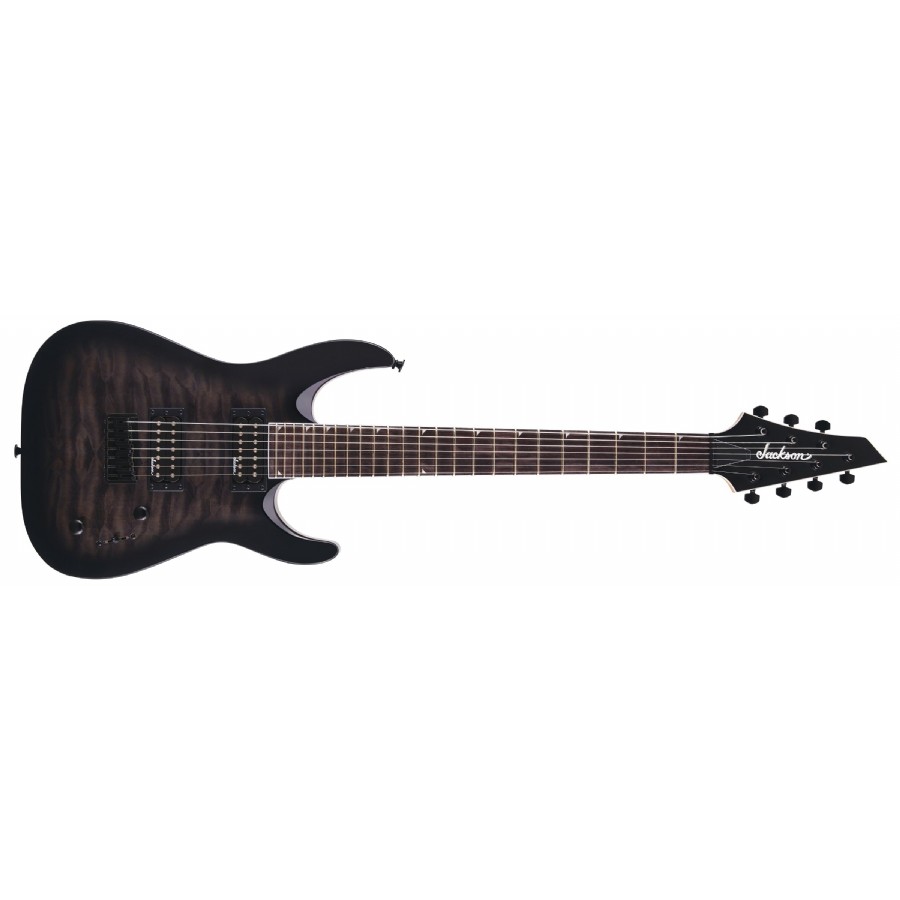 Jackson JS Series Dinky Arch Top JS22Q-7 DKA HT Transparent Black Burst 7 Telli Elektro Gitar