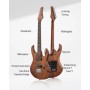 Donner DST-700 with HH Natural - Rosewood Elektro Gitar