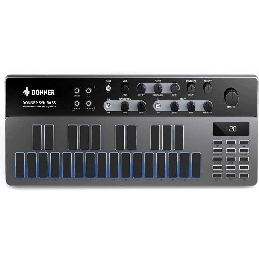 Donner B1 Analog Bass Synthesizer & Sequencer