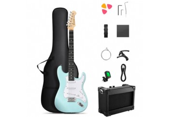 Donner DST-80 ST Surf Green - Elektro Gitar Seti