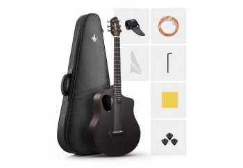 Donner RISING-G1 Carbon Fiber Parlak Siyah - Akustik Gitar Seti