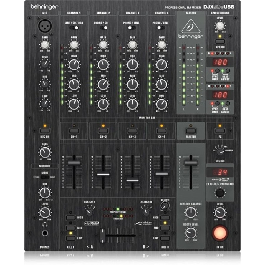 Behringer Pro Mixer DJX900USB 5 Kanallı USB Dj Mikser