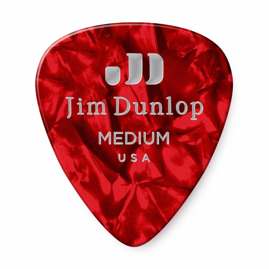 Jim Dunlop Celluloid Series Picks Red Pearloid - Medium Pena