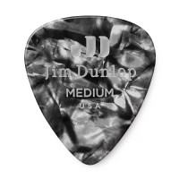 Jim Dunlop Celluloid Series Picks Black Pearloid - Medium