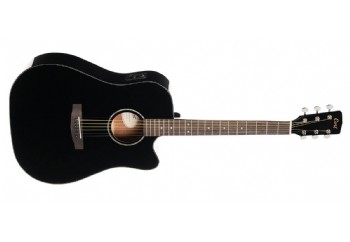 Cort Earth60 CE Black Gloss - Elektro Akustik Gitar