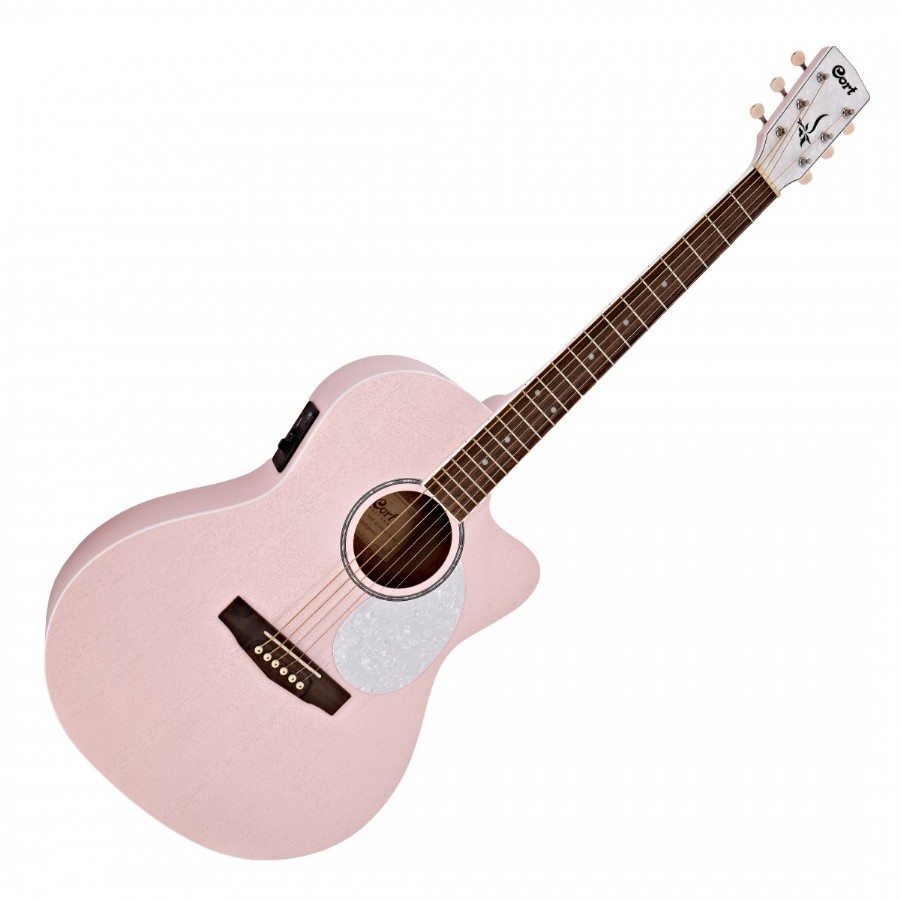 Cort Jade Classic Pastel Pink Open Pore Elektro Akustik Gitar