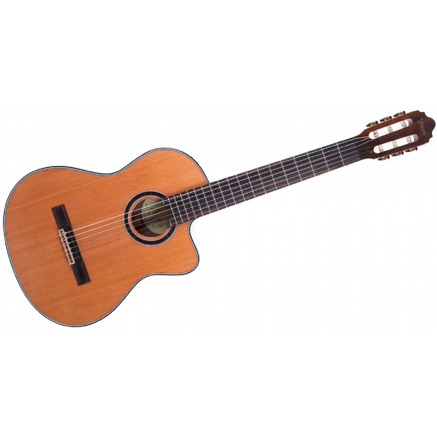 Valencia VC774TCE Naturel Mat İnce Kasa Elektro Klasik Gitar