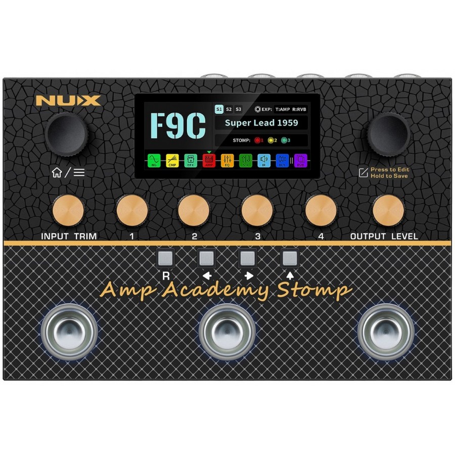 Nux Amp Academy Stomp Stereo Amp / FX Modeler Pedal
