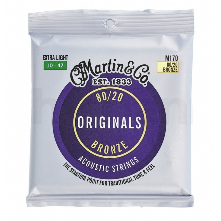 Martin Co. M170 The Original Guitar Strings Takım Tel Akustik Gitar Teli 010