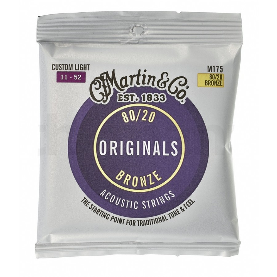 Martin Co. M175 The Original Guitar Strings Takım Tel Akustik Gitar Teli 011