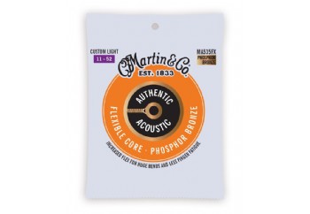 Martin Co. MA535FX Authentic Acoustic Flexible Core Guitar Strings Takım Tel - Akustik Gitar teli 011