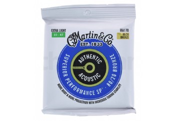 Martin Co. MA170 Authentic Acoustic SP Guitar Strings 80/20 Bronze Takım Tel - Akustik Gitar teli 010-47