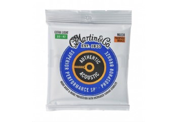 Martin Co. MA530 Authentic Acoustic SP Guitar Strings Phosphor Bronze Takım Tel - Akustik Gitar teli 010-047