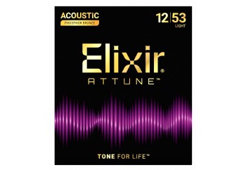 Elixir 21052 ATTUNE Phosphor Bronze Acoustic Guitar Strings Takım Tel - Akustik Gitar Teli 12-53