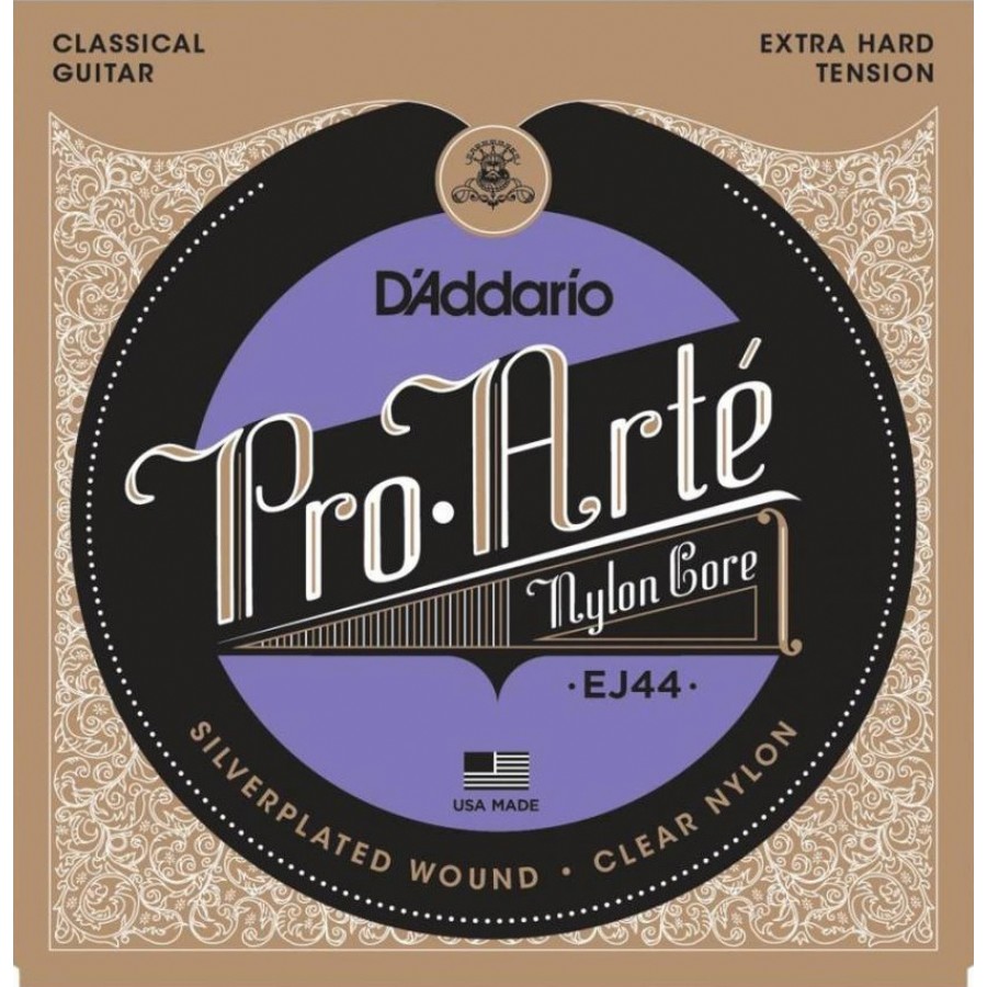 D'Addario EJ44 Pro-Arté Nylon, Extra Hard Tension Takım Tel Klasik Gitar Teli