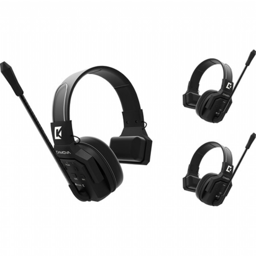 CKMOVA Wicom E S3 Full-Duplex Wireless DECT Intercom System with 3 Single-Ear Headsets 3'lü Wireless İntercom Sistemi