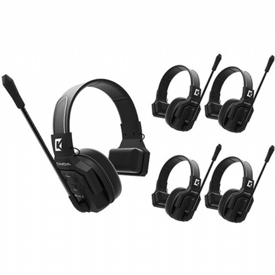 CKMOVA Wicom E S5 Full-Duplex Wireless DECT Intercom System with 5 Single-Ear Headsets 5'li Wireless İntercom Sistemi