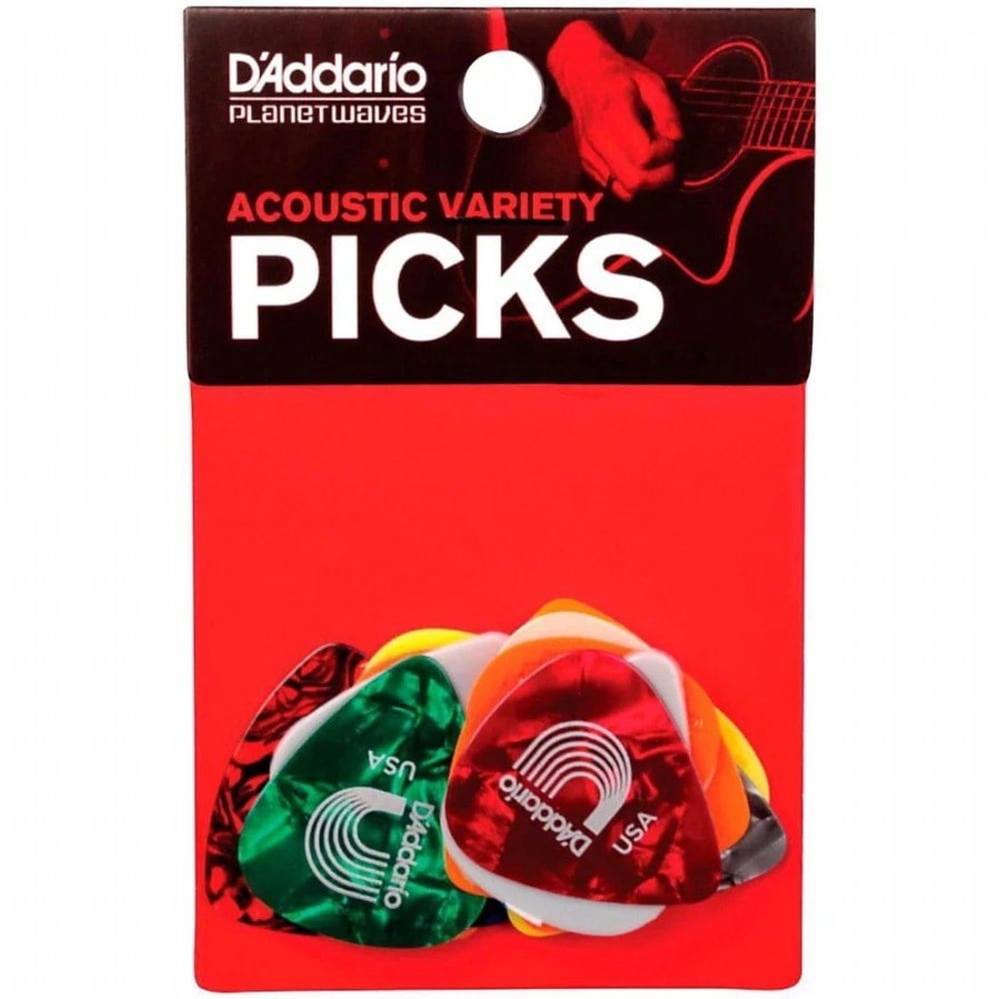 DAddario 1AVP2-13G Acoustic Pick Variety 13-Pack Akustik Gitar Pena Seti
