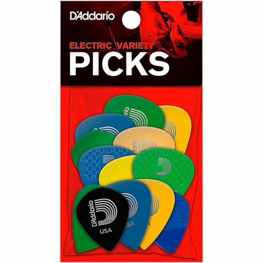 DAddario 1EVP4-13G Electric Pick Variety 13-Pack Elektro Gitar Pena Seti