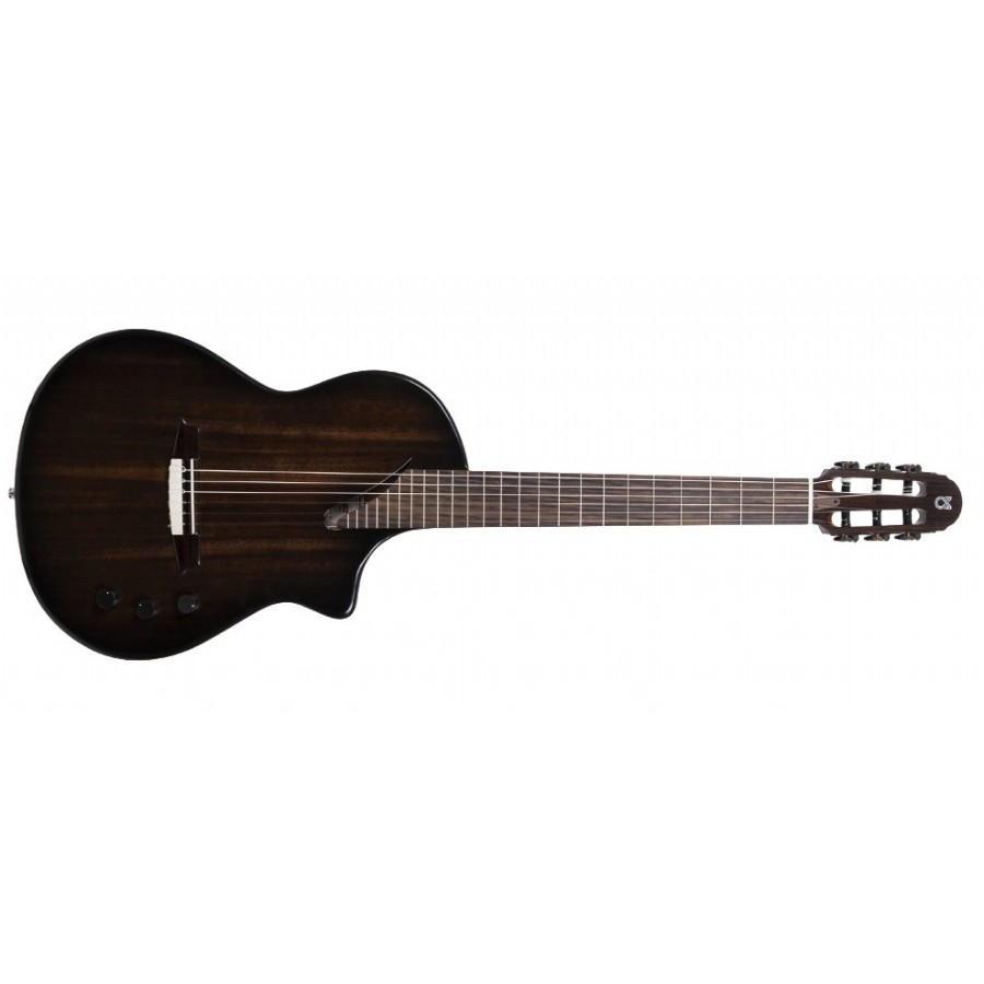 Martinez Hispania Trans Black Elektro Klasik Gitar