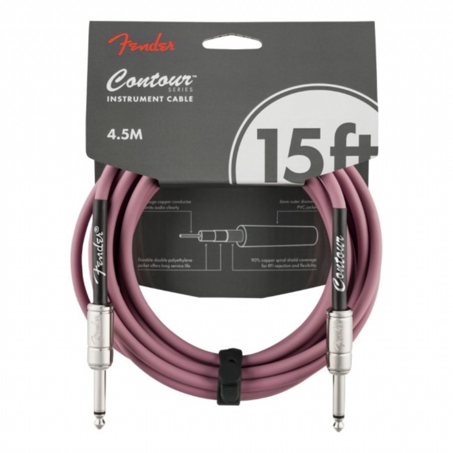 Fender Contour Series Instrument Cables Burgundy Mist - 4.5 Metre Enstrüman Kablosu