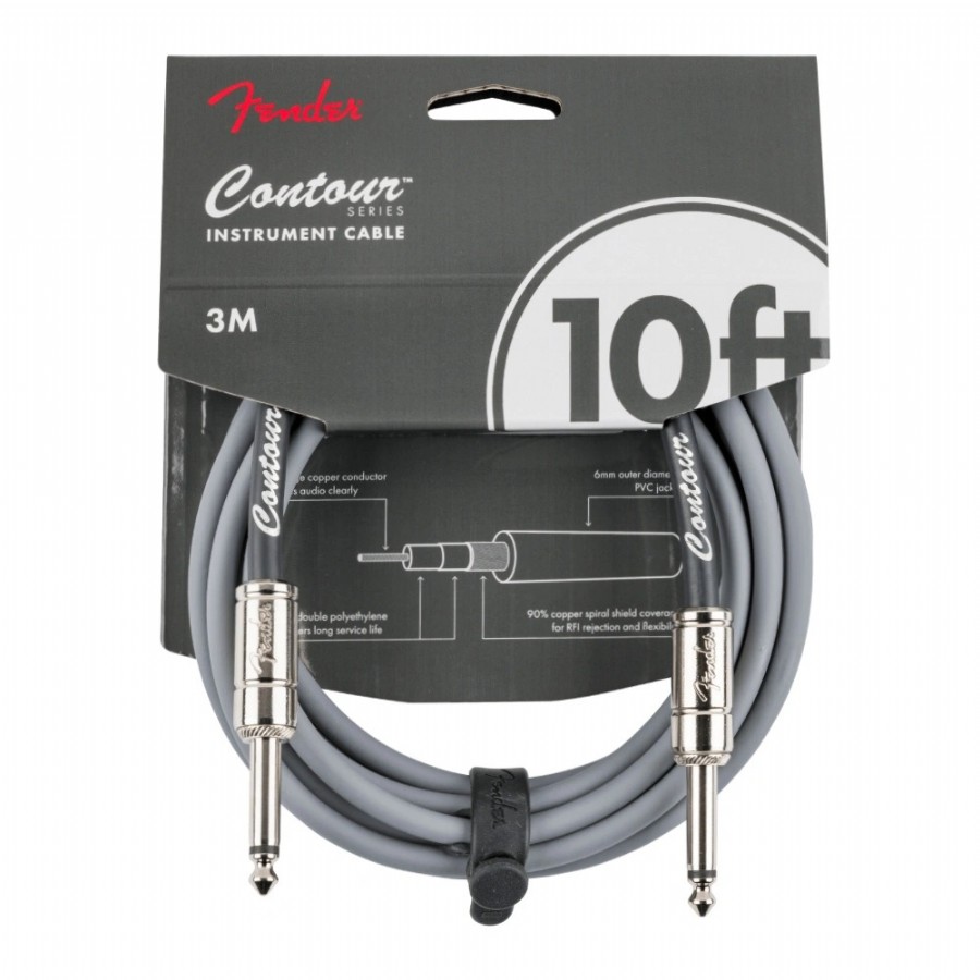 Fender Contour Series Instrument Cables Inca Silver - 3 Metre Enstrüman Kablosu