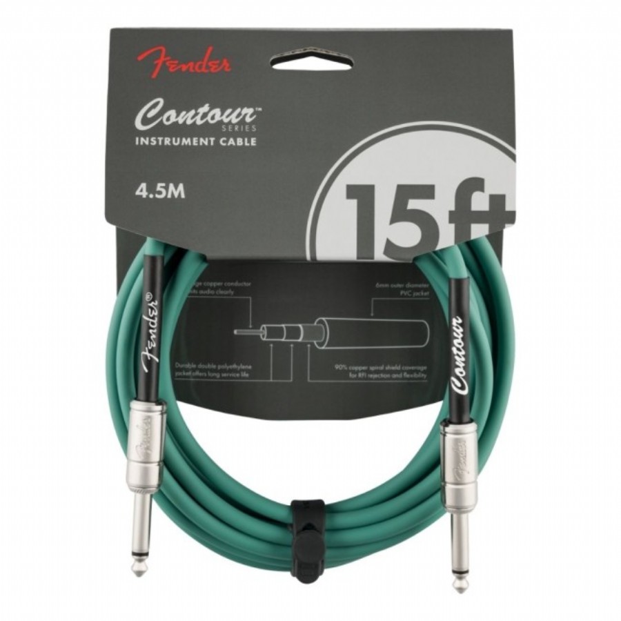 Fender Contour Series Instrument Cables Sherwood Green - 4.5 Metre Enstrüman Kablosu