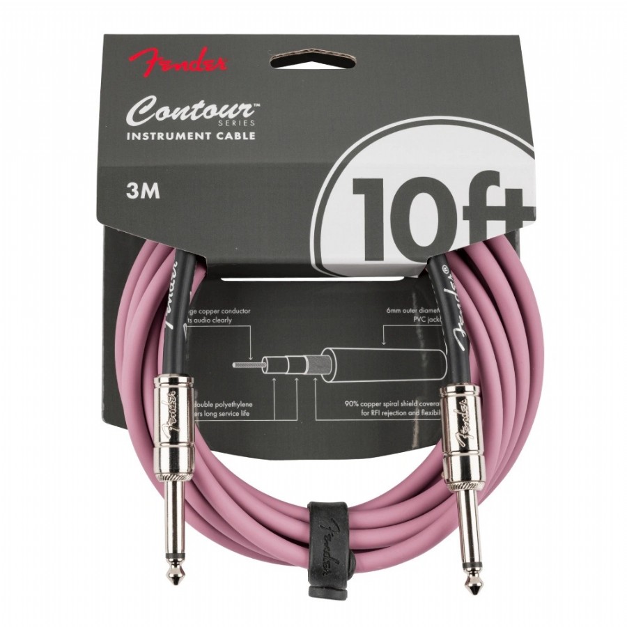 Fender Contour Series Instrument Cables Burgundy Mist - 3 Metre Enstrüman Kablosu