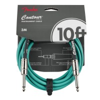 Fender Contour Series Instrument Cables Sherwood Green - 3 Metre