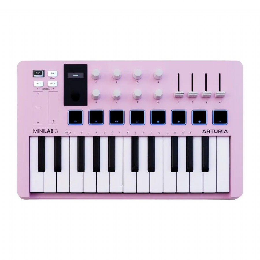Arturia MINILAB 3 (Rose & Aqua Edition) Rose Quartz MIDI Klavye - 25 Tuş