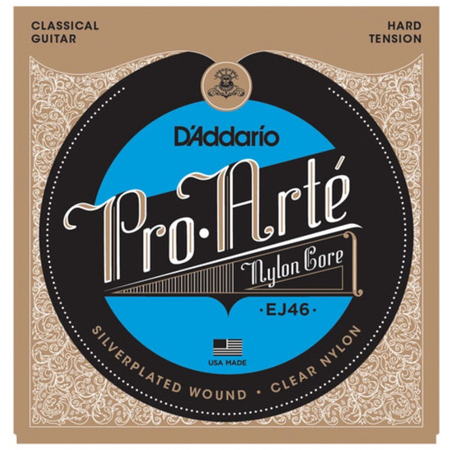 D'Addario EJ46 Pro-Arté Nylon, Hard Tension Takım Tel Klasik gitar teli