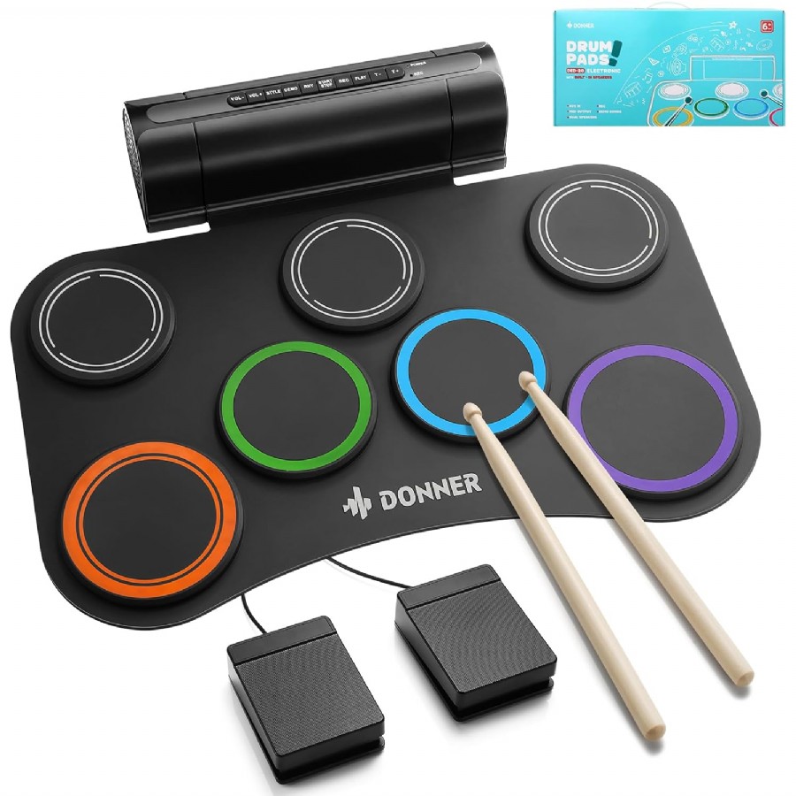 Donner DED-20R Pads Colorful Elektronik Davul