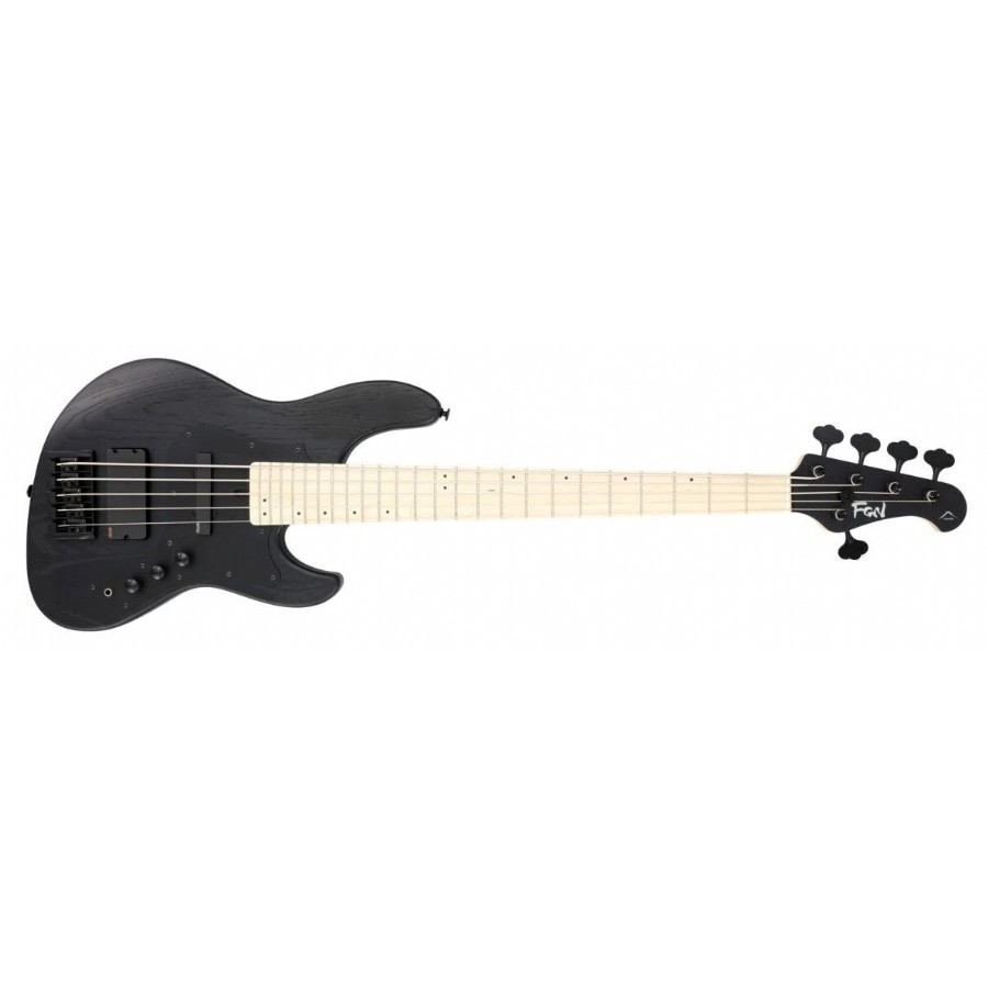 Fujigen Mighty Jazz JMJ53-ASH-DE-M OPB - Open Pore Black 5 Telli Bas Gitar