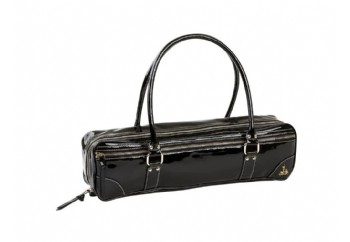Fluterscooter Classic Patent Leather Siyah - Yan Flüt ve Pikolo Taşıma Çantası