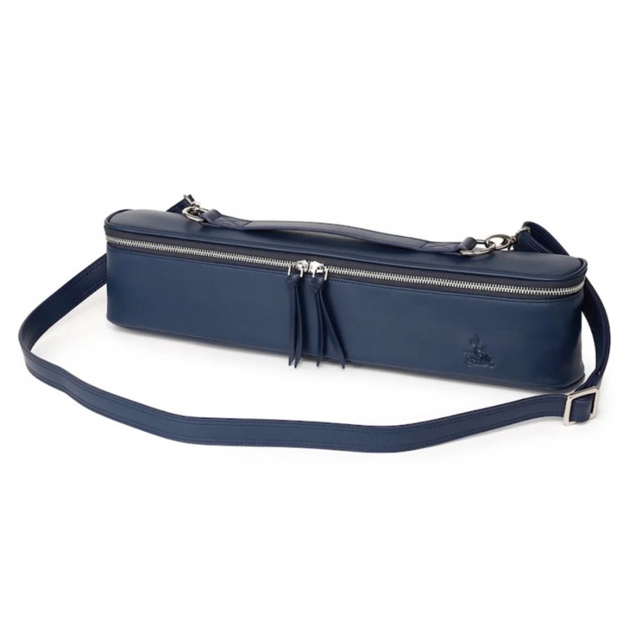 Fluterscooter Wine bag (vegan leather) Lacivert Flüt Çantası Deri Slim