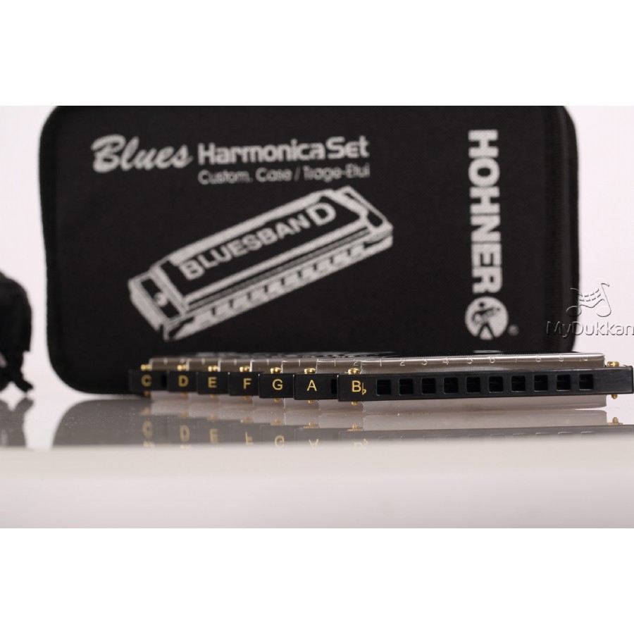 Hohner 7 Blues Harmonica Starter Set Standart - M91105 Mızıka Seti