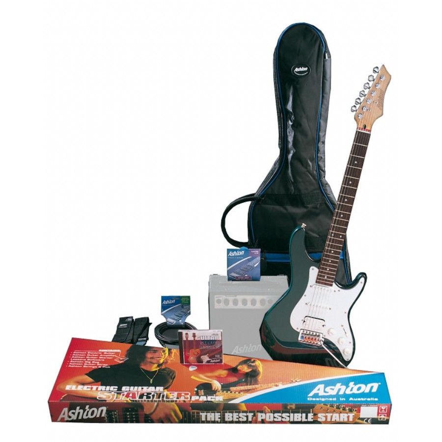 Ashton AG132 Starter Pack TDB-Transparan Koyu Mavi Elektro Gitar Seti