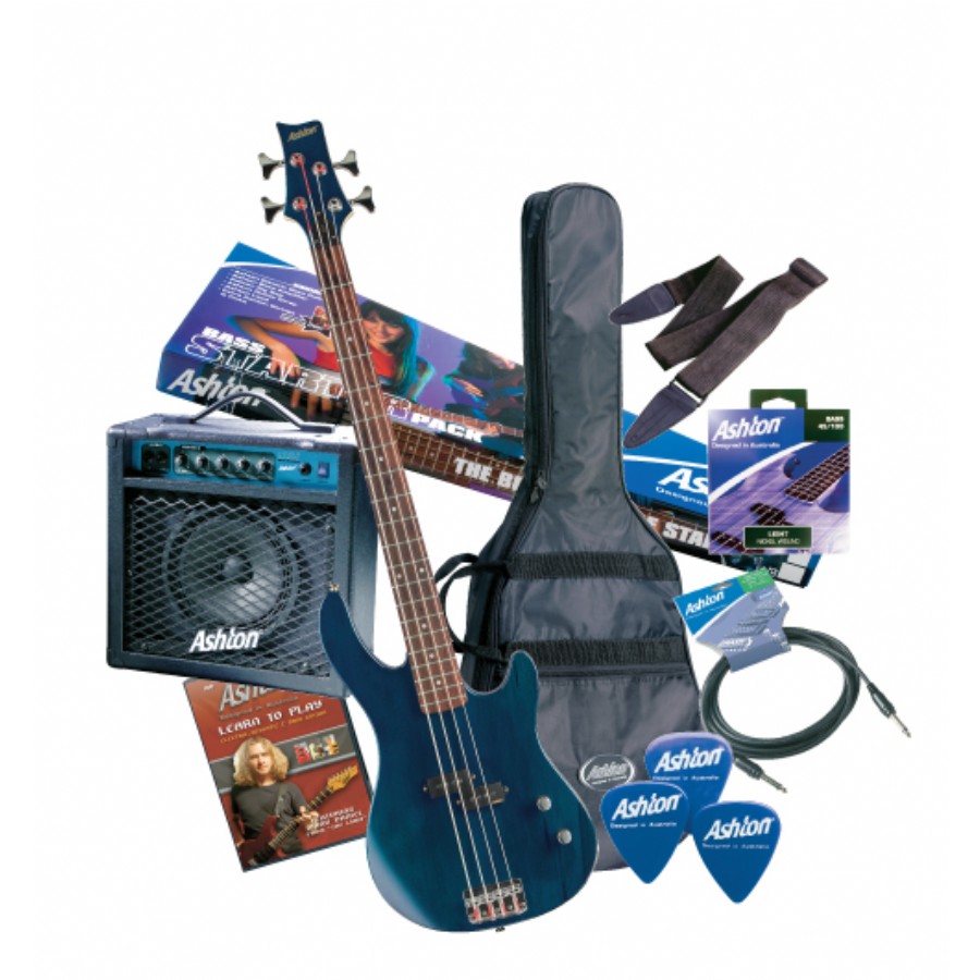 Ashton AB2 TDB-Transparan Koyu Mavi Bas Gitar