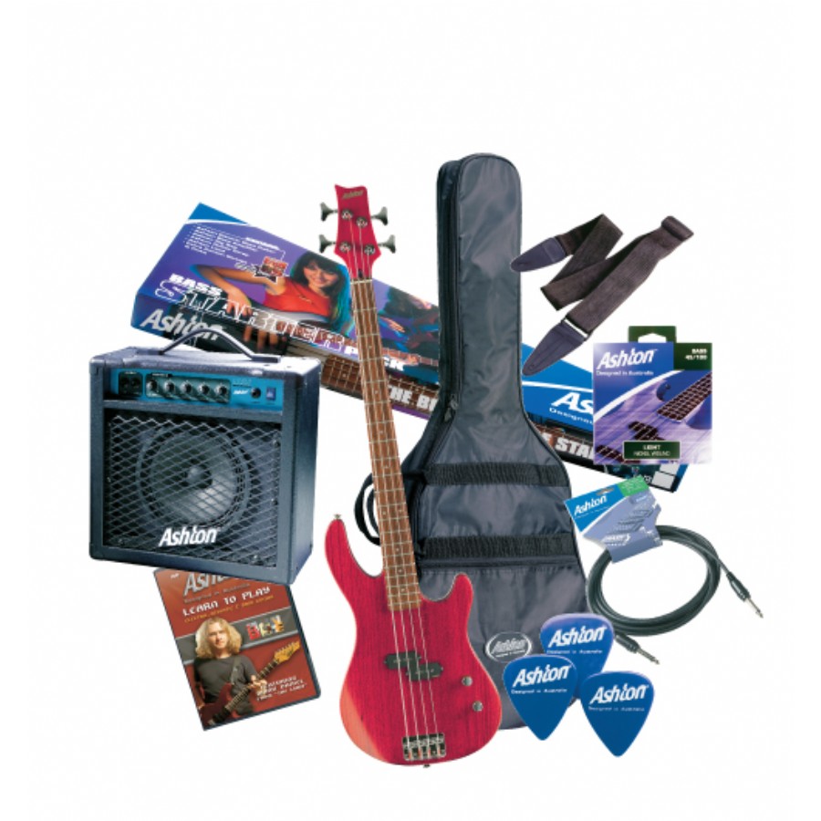 Ashton AB2 TRD-Transparan Kırmızı Bas Gitar