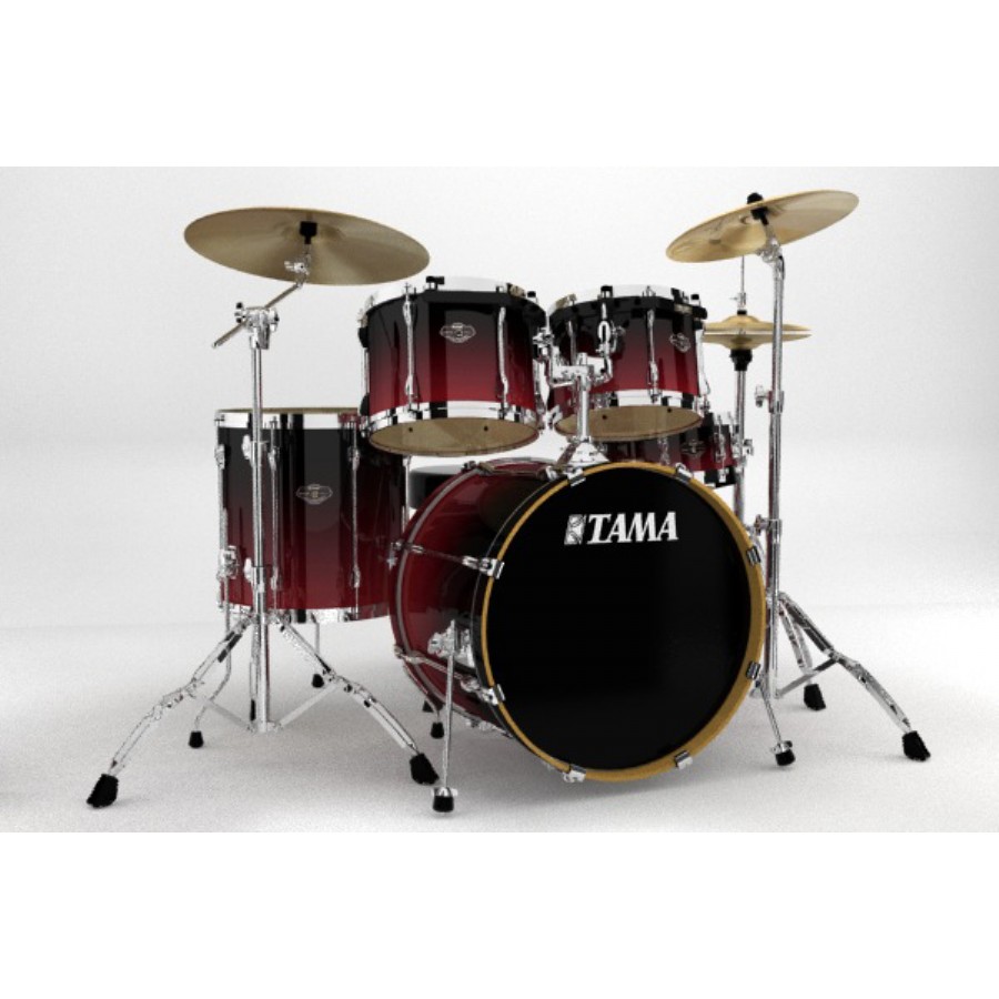 Tama Superstar Custom SL52S CSF - Custom Scarlet Fade Akustik Davul Seti