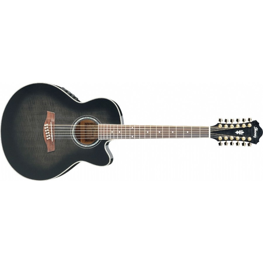 Ibanez AEL2012E TKS - Transparent Black Sunburst 12 Telli Elektro Akustik gitar