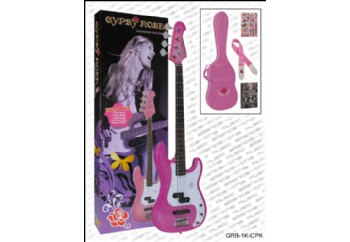 Valencia Gypsy Rose GRB1KC PK - Pembe - Bas Gitar Seti