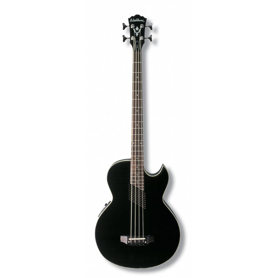 Washburn AB 10 Acoustic-Electric Bass Siyah Elektro Akustik Bas Gitar