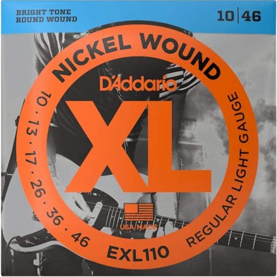 D'Addario EXL110 Nickel Wound, Regular Light Takım Tel Elektro Gitar Teli 010-046