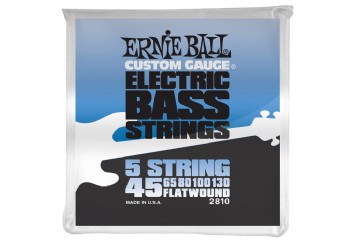 Ernie Ball Flatwound Bass 5-string 2810 Takım Tel - 5 Telli Bas Gitar Teli 045-130