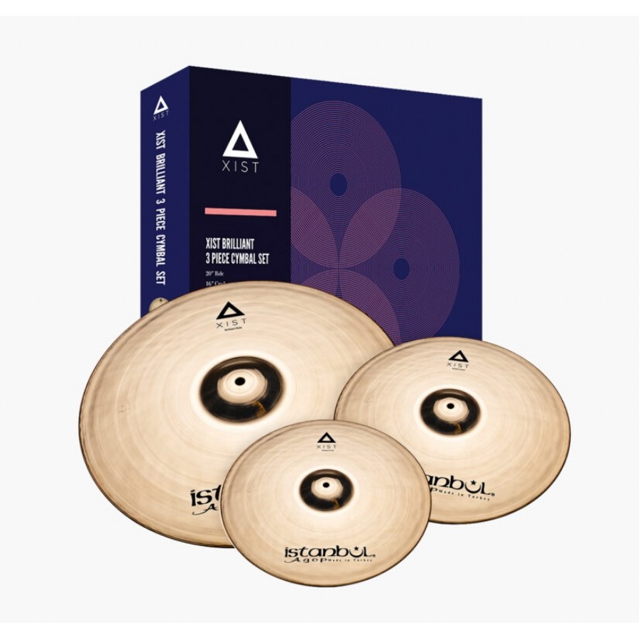 İstanbul Agop XIST Series 3-Pack Cymbal Set Brilliant (Parlak) - IXBS3 Zil Seti